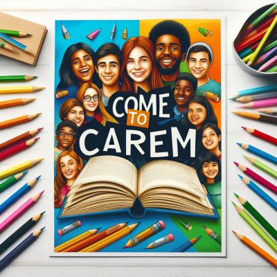 una imagen motivacional para estudiar con el texto Ven a CAREM